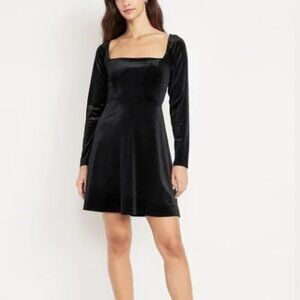 Old Navy Black Velour Dress Size Extra Large (XL)